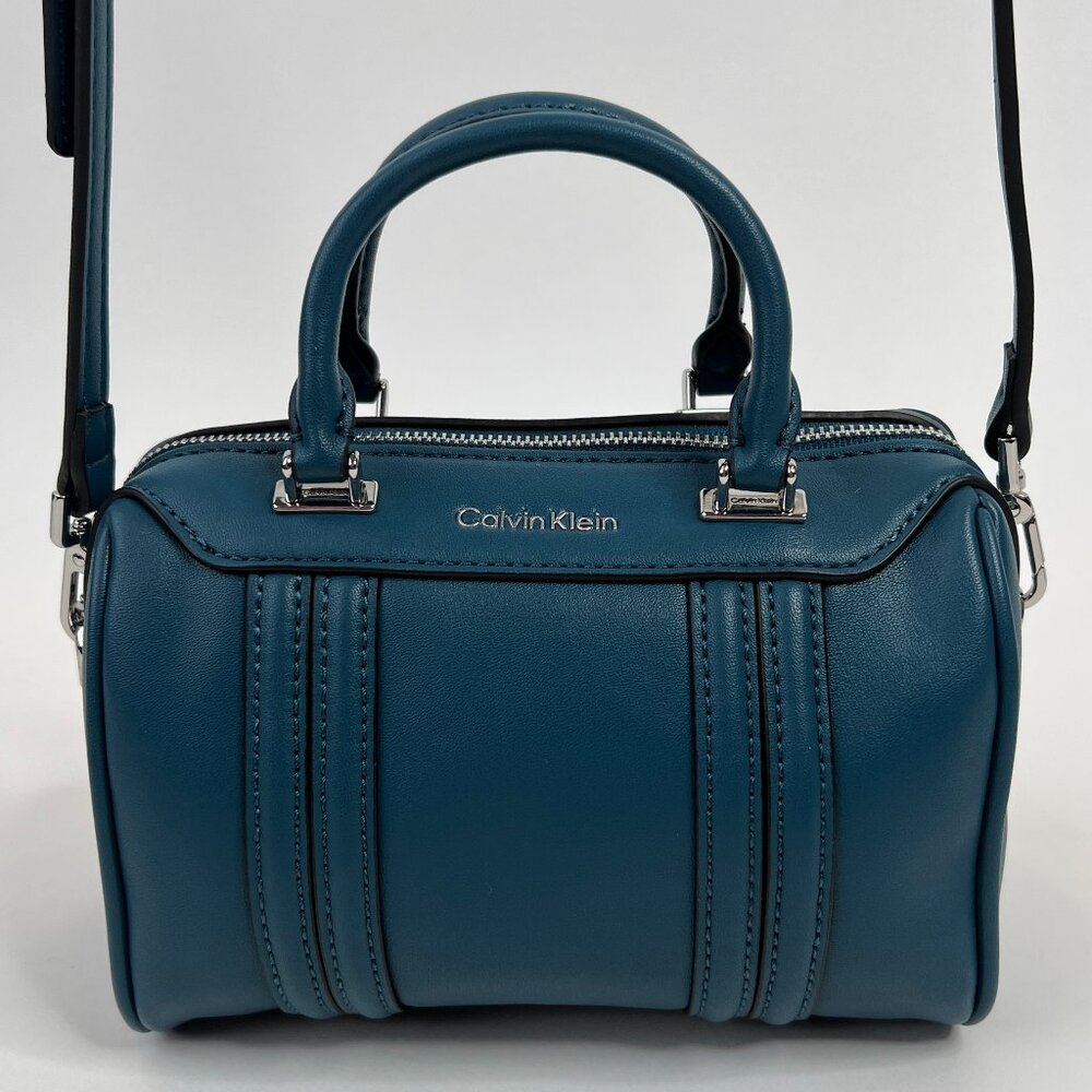 Calvin Klein Blake Top Zip Mini Satchel Crossbody, Aegean Blue